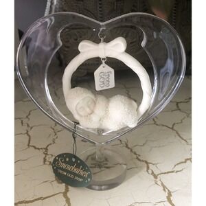 Snowbabies Dept 56 From God 2004 Ornament On Heart Stand New